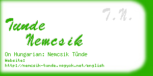 tunde nemcsik business card